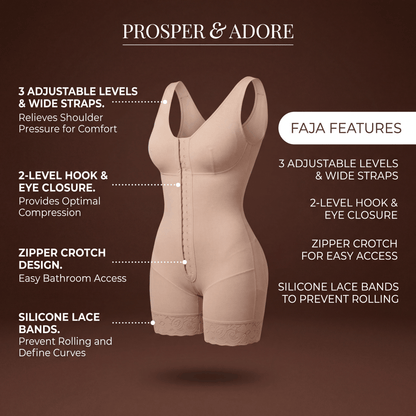 Prosper & Adore CurveSculpt Faja Bodysuit – Elegant Full Body Shaper